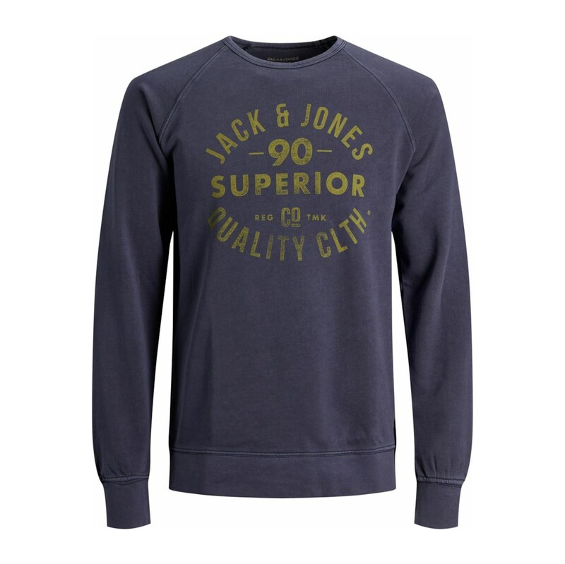 JACK & JONES Mikina marine modrá / hořčicová