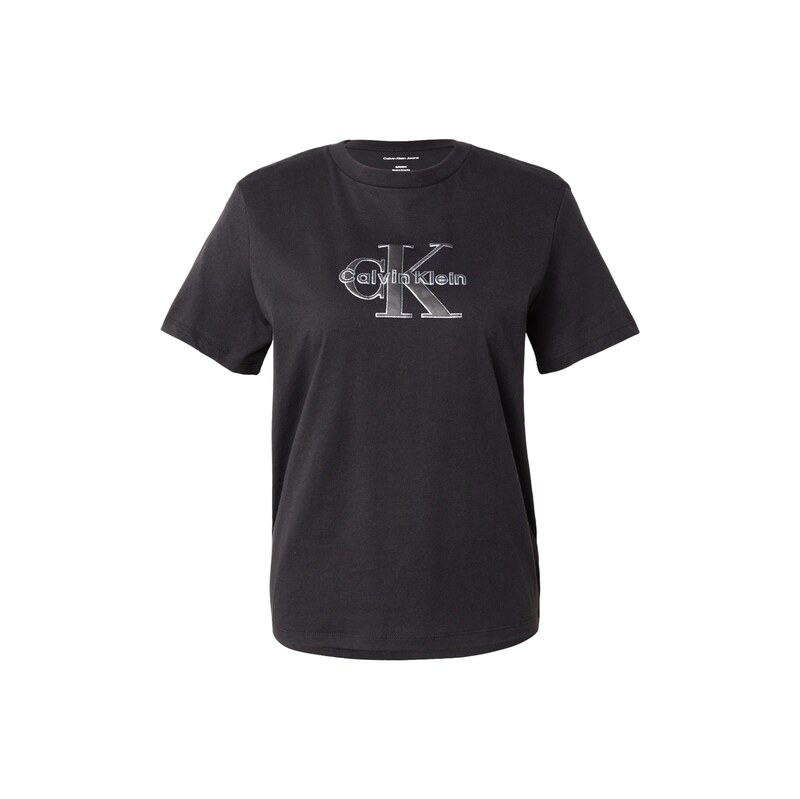 Calvin Klein Jeans Tričko CLASSIC antracitová / černá / stříbrná
