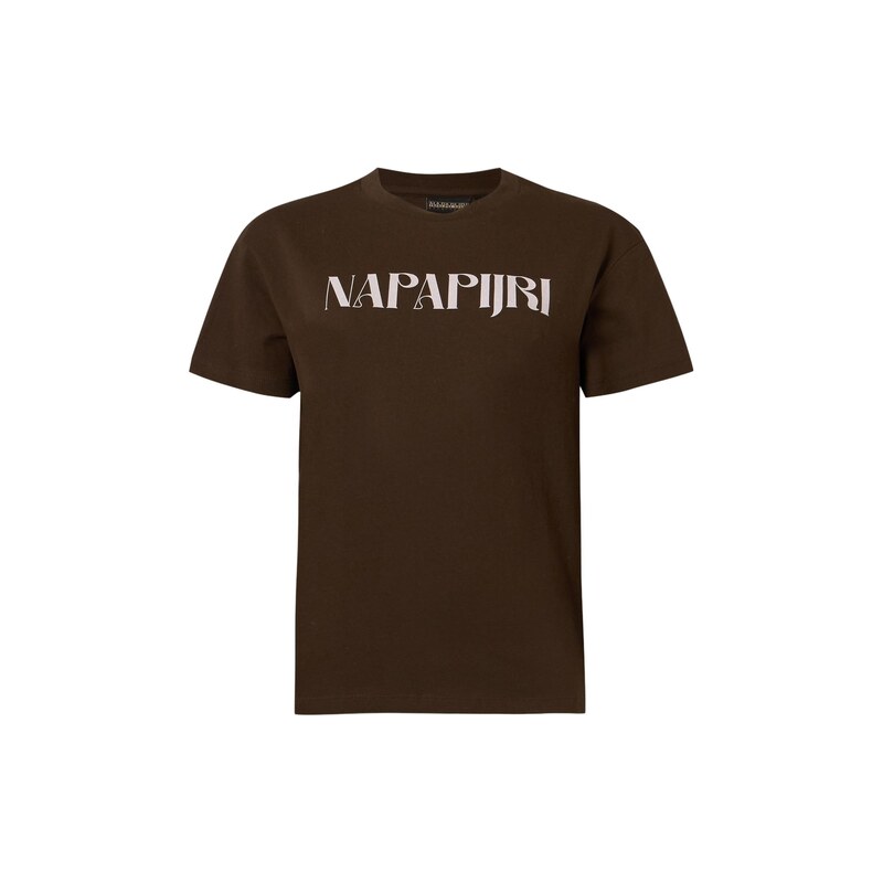 NAPAPIJRI Tričko S-BLISS tmavě hnědá / bílá
