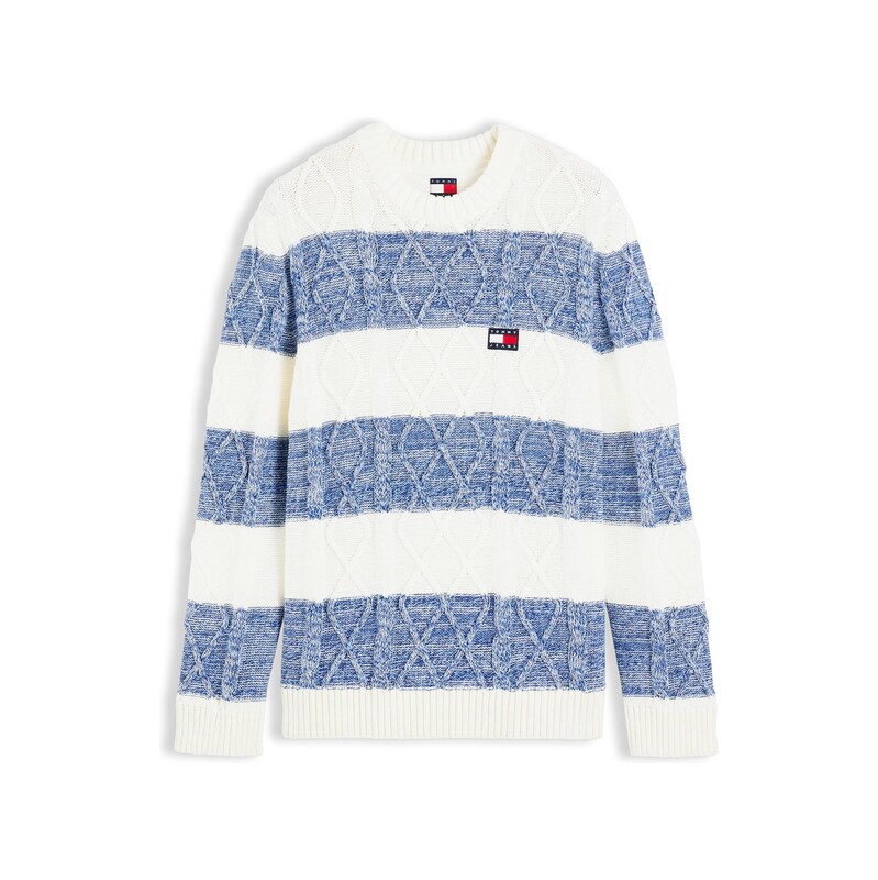 Tommy Jeans Svetr safírová / bílá