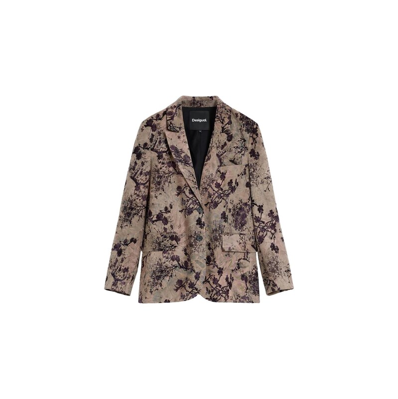 Desigual Blejzr brokátová / tmavě šedá / cyclam / černá