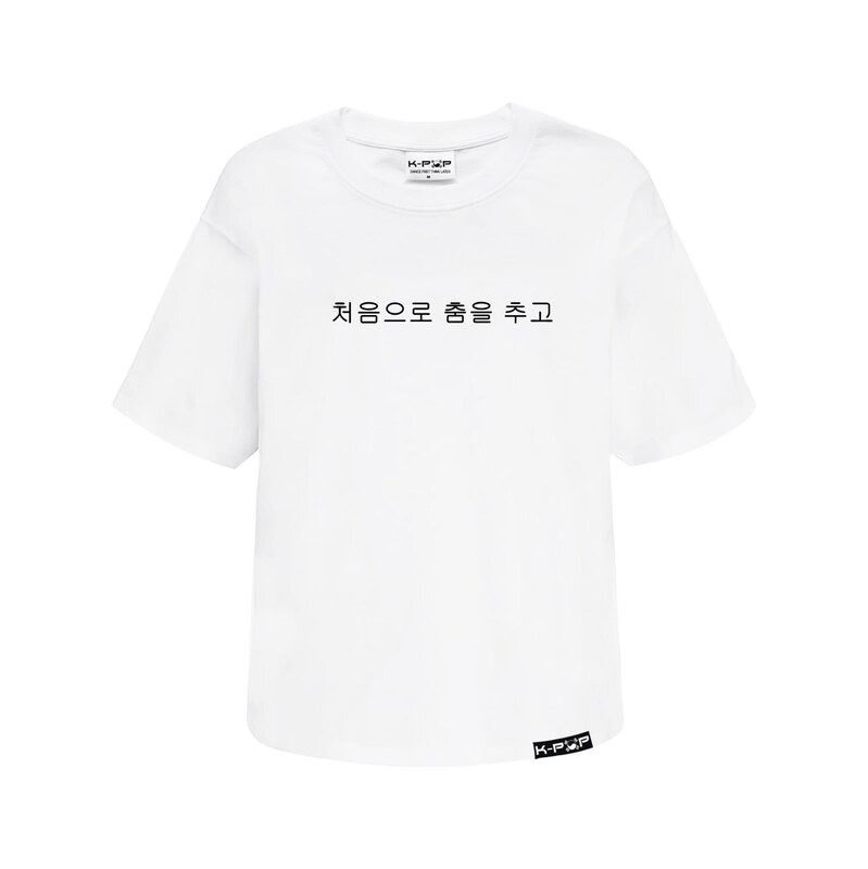 K-pop Tričko Oversize bílá
