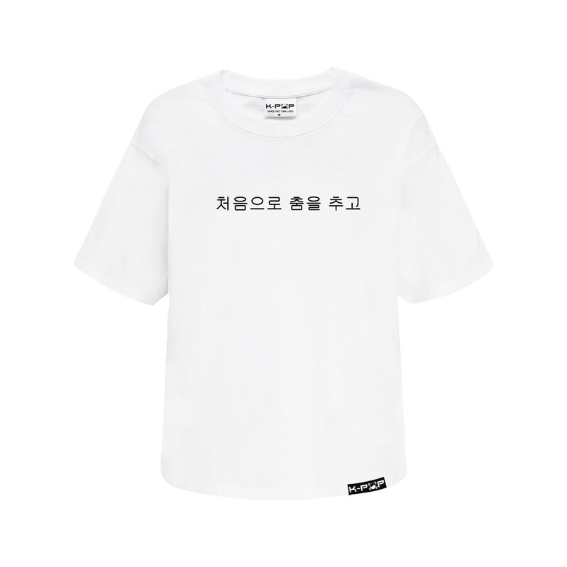K-pop Tričko Oversize t-shirt bílá