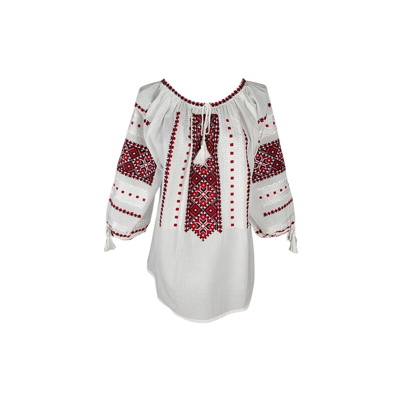 Rody’s forever Krojová halenka Damenbluse IL26 weiß/rot ,