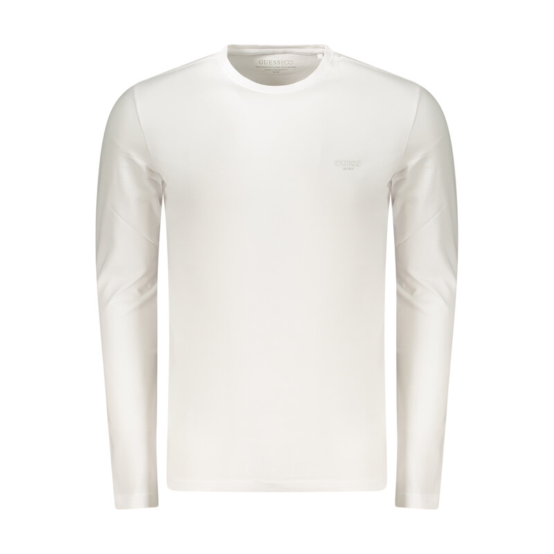 GUESS JEANS MENS LONG-SLEEVED T-SHIRT WHITE