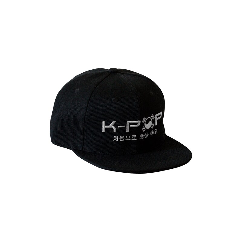 K-pop Čepice Silver snapback cap černá