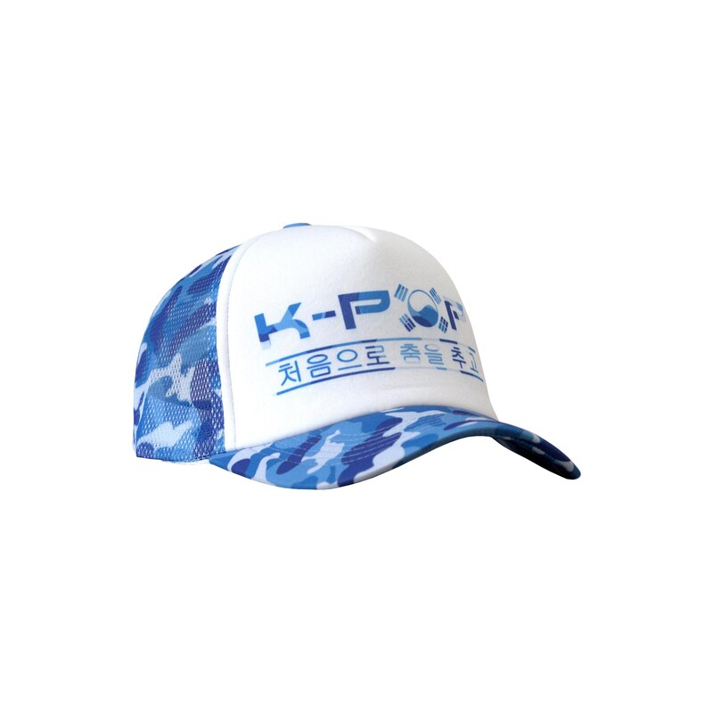 K-pop Čepice Blue camo cap modrá