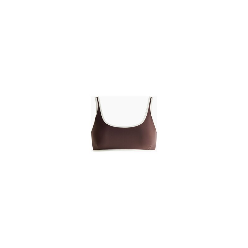 H&M - Sportovní bikinový top - Kávová