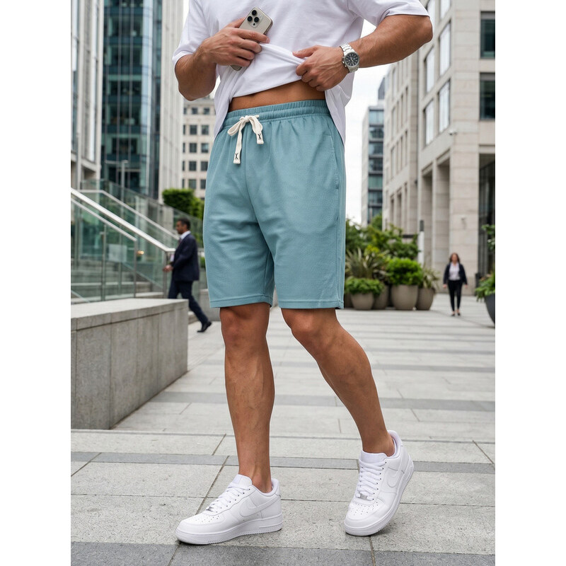 Pánské modré teplákové kraťasy FashionStreet SX2633