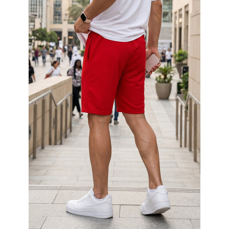 Spodenki męskie dresowe czerwone model 22280131 - FashionStreet