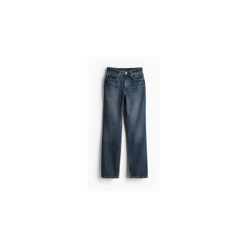 H&M - Straight High Jeans - Denim Blue