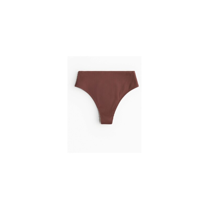 H&M - Bikinové kalhotky brazilian - Hnědá
