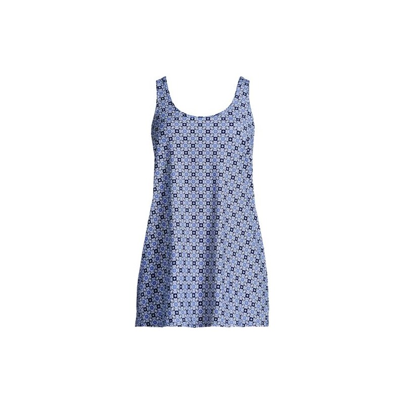 Scoop Neck Mini Swim Dress, Women, size: XS, regular, Blue,