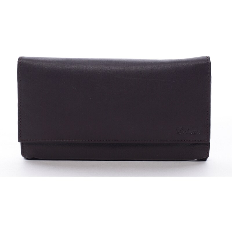 Dámská kožená € peněženka DELAMI, Luxury BROWN 94220144