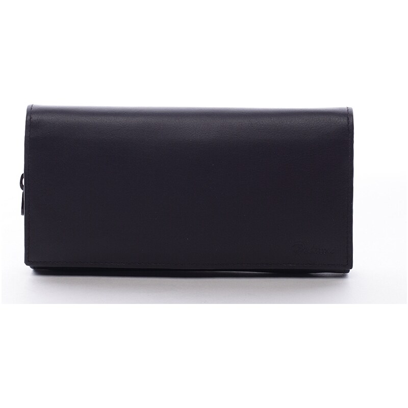 Dámská kožená € peněženka DELAMI, Luxury BLACK 22917664