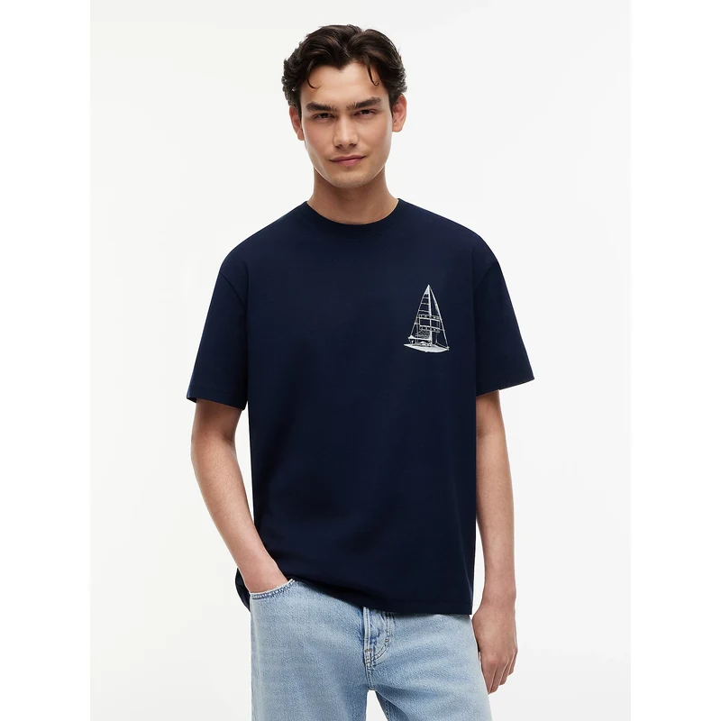 Tommy Hilfiger pánské tmavě modré tričko