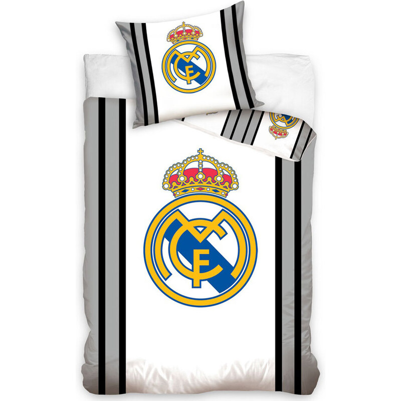 Carbotex Povlečení Real Madrid bílá bavlna 140/200, 70/80 cm