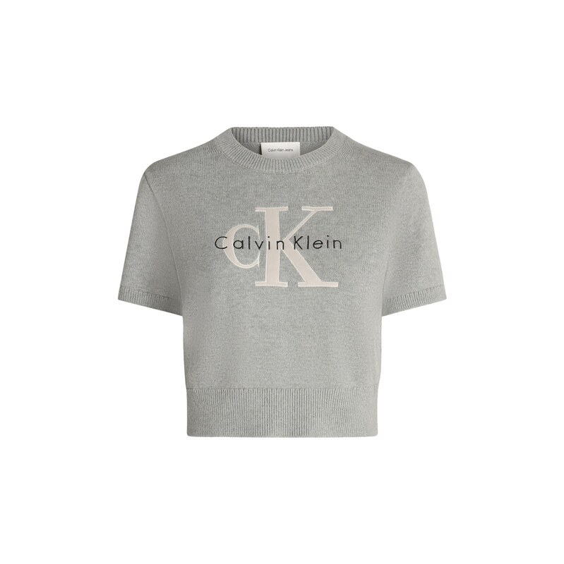 Calvin Klein Jeans Svetr šedá / režná / černá