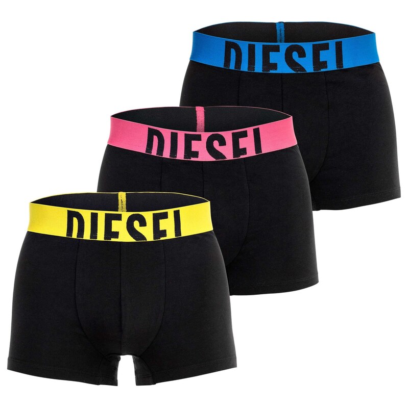 DIESEL Boxerky Damien modrá / žlutá / pink / černá