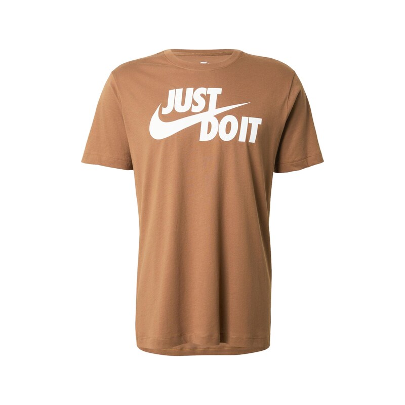 Nike Sportswear Tričko Swoosh umbra / bílá