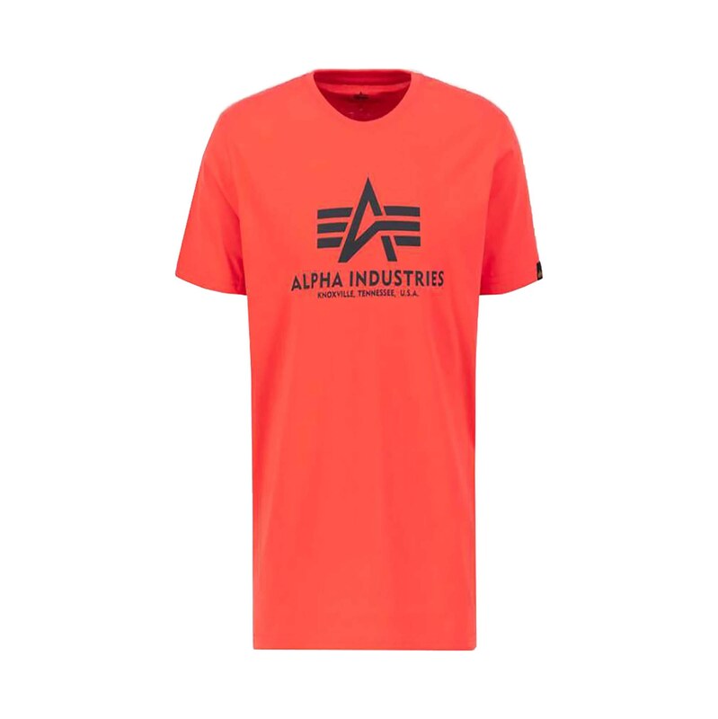 ALPHA INDUSTRIES Tričko červená / černá