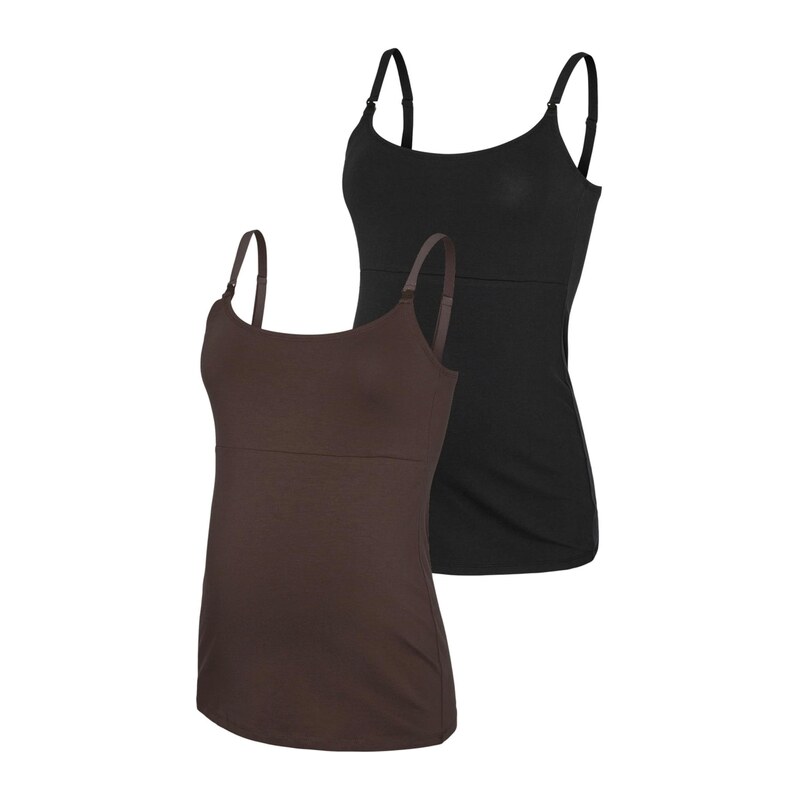 MAMALICIOUS Top MLKerrie hnědá / černá