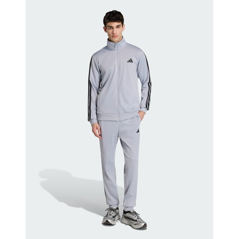 adidas performance Dayready tracksuit in halo silver