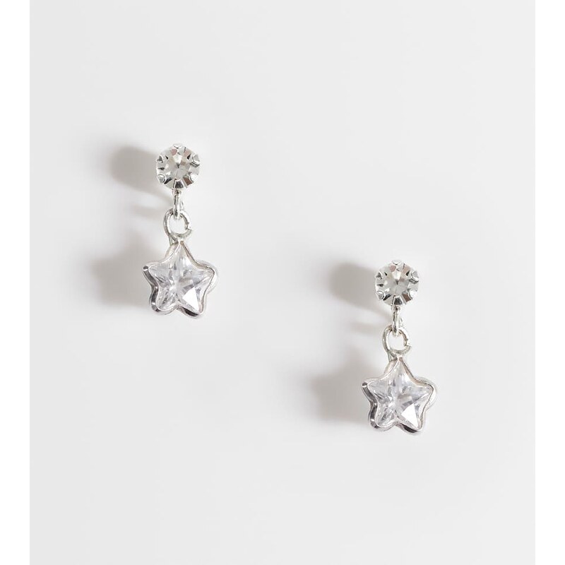 Kingsley Ryan gemset star drop earrings in sterling silver
