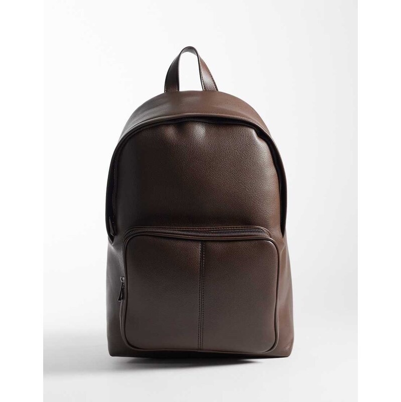 ASOS DESIGN smart backpack in brown