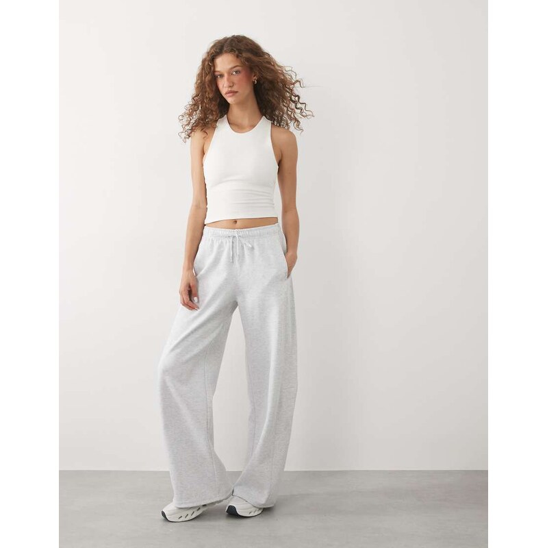Cotton On active fleece bootleg sweatpant in light grey marle