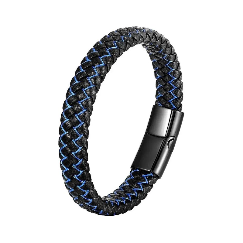 Impress Jewelry Pánský pletený náramek Modrý Valiant