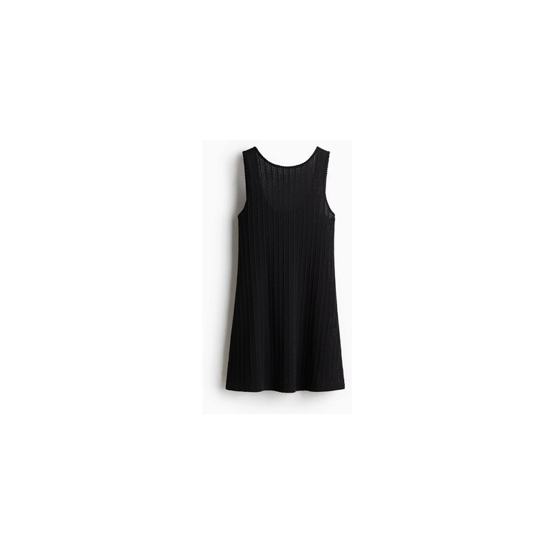 H&M - Šaty bez rukávů z úpletus texturou. - Černá