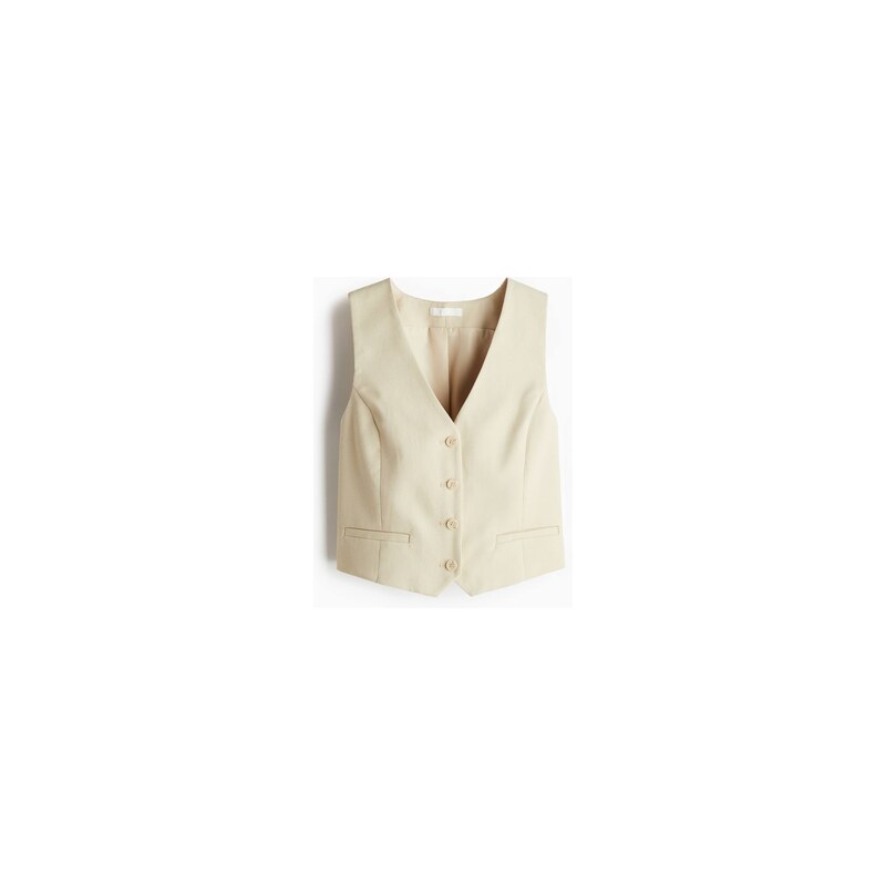 H&M - Společenská vesta - Světle Béžová