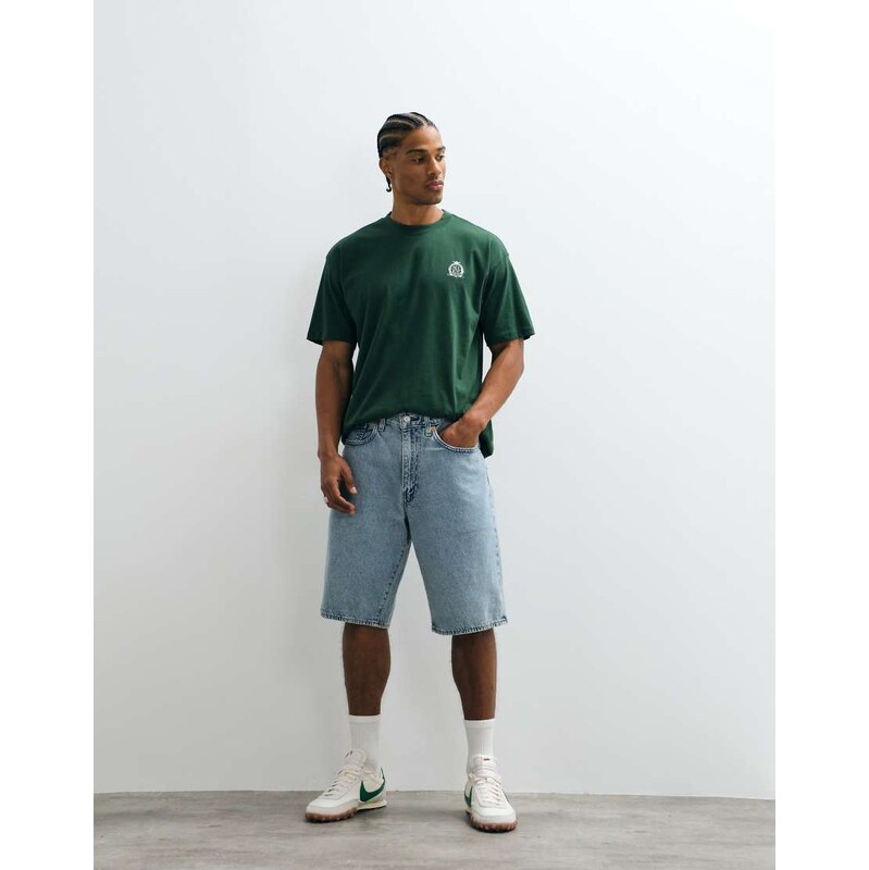 Levis 478 baggy denim shorts in light blue