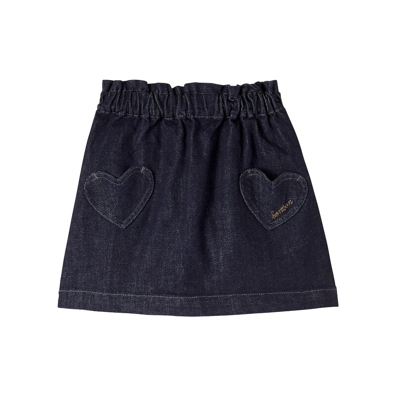 Bonton Douchka patch-appliquÃ denim skirt
