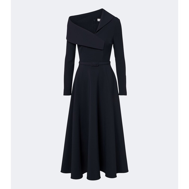 Safiyaa Asymmetric crÃªpe cocktail dress