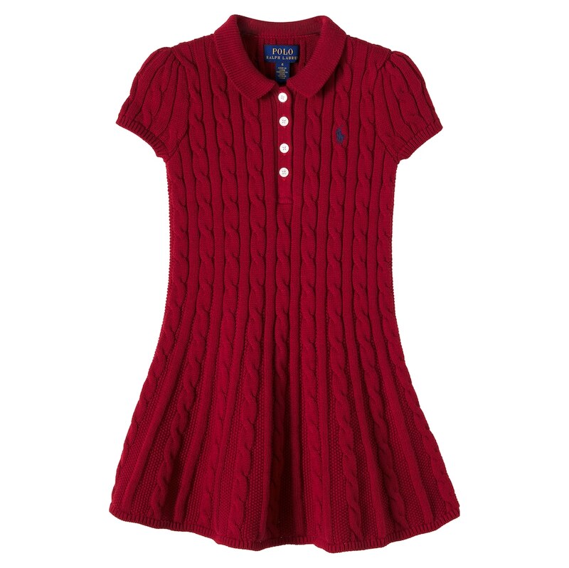 Polo Ralph Lauren Kids Cable-knit cotton polo dress