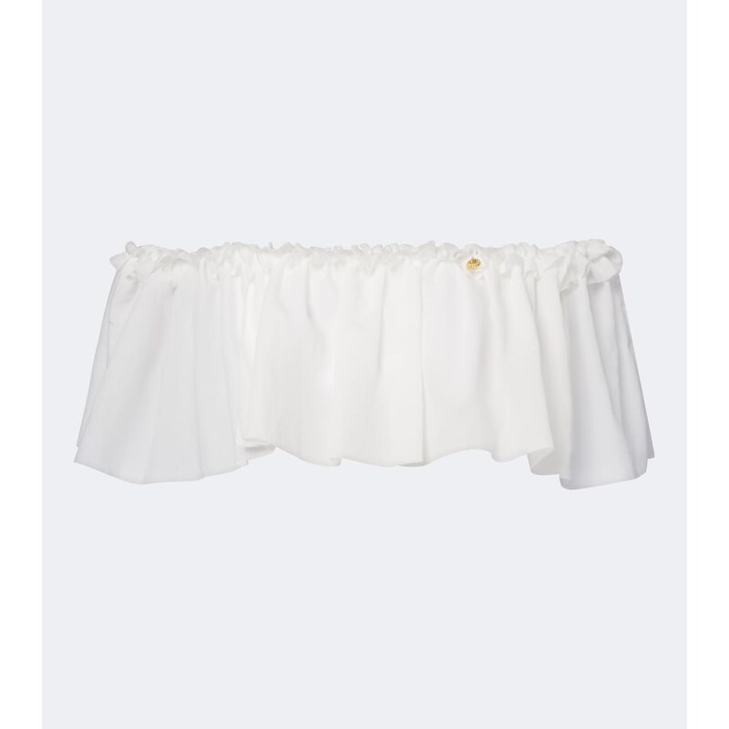 Balmain Off-shoulder crop top