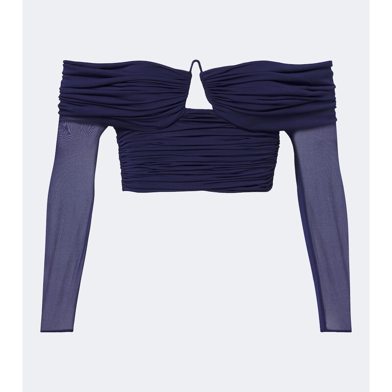 Christopher Esber Marin draped off-shoulder top