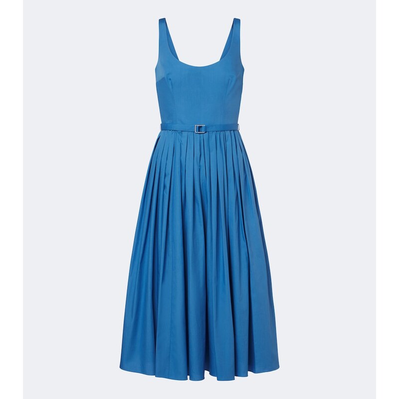Emilia Wickstead Eglantine belted cotton poplin midi dress