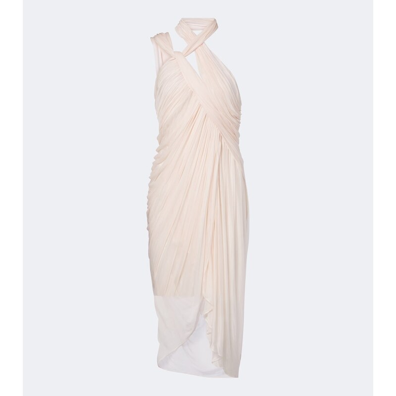 Balmain Draped asymmetric midi dress