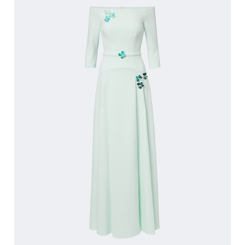 Safiyaa Amadora off-shoulder crêpe gown