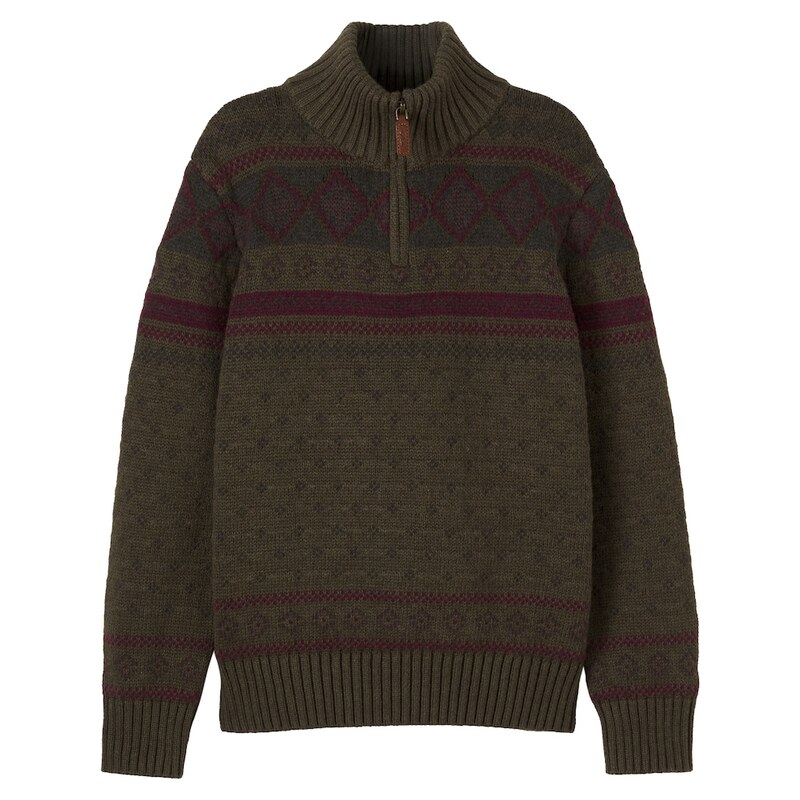 Polo Ralph Lauren Kids Knitted cotton and wool half-zip sweater