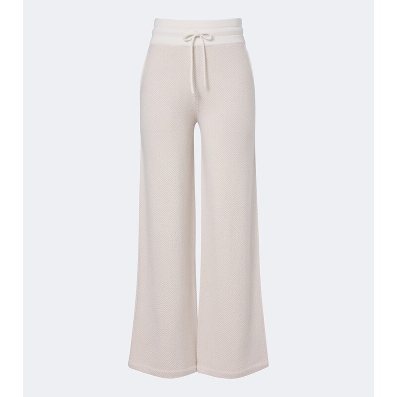 Eleventy Chevron cashmere flared pants