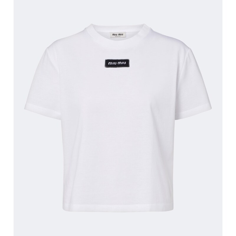 Miu Miu Logo cotton T-shirt