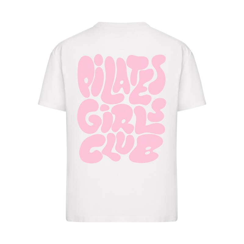 Miss Tee Tričko Pilates Girls Club pink / bílá