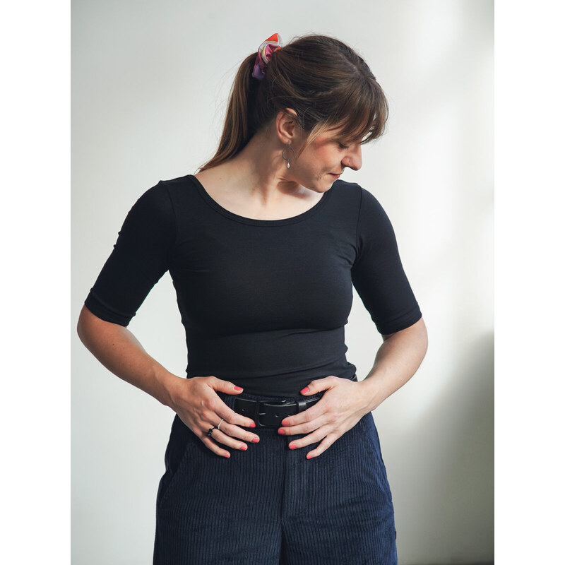 MINILE Tričko Siluet Black - S