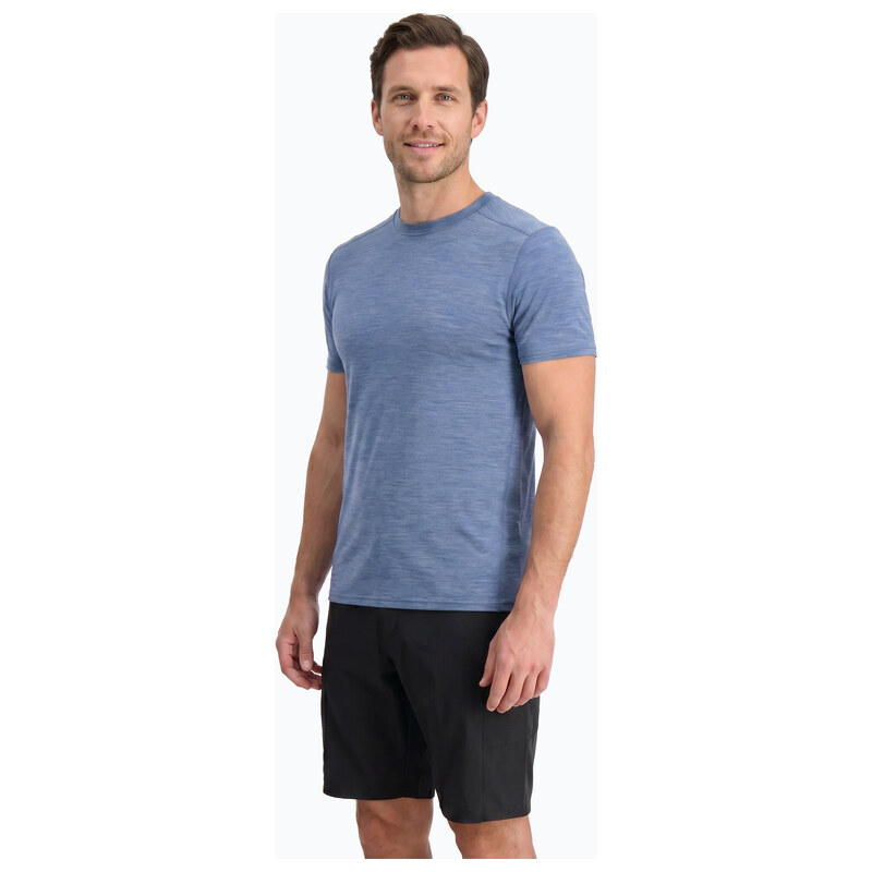 Pánské termoregulační tričko WOOLCANO Merino 100% TEE0546 modré