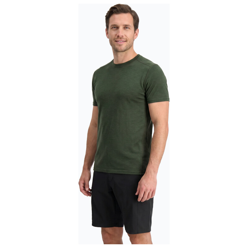Pánské termoregulační tričko WOOLCANO Merino 100% TEE0546 zelené