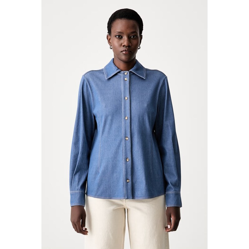 MM by Max Mara košile dámská s viskózou MMLRAFIA